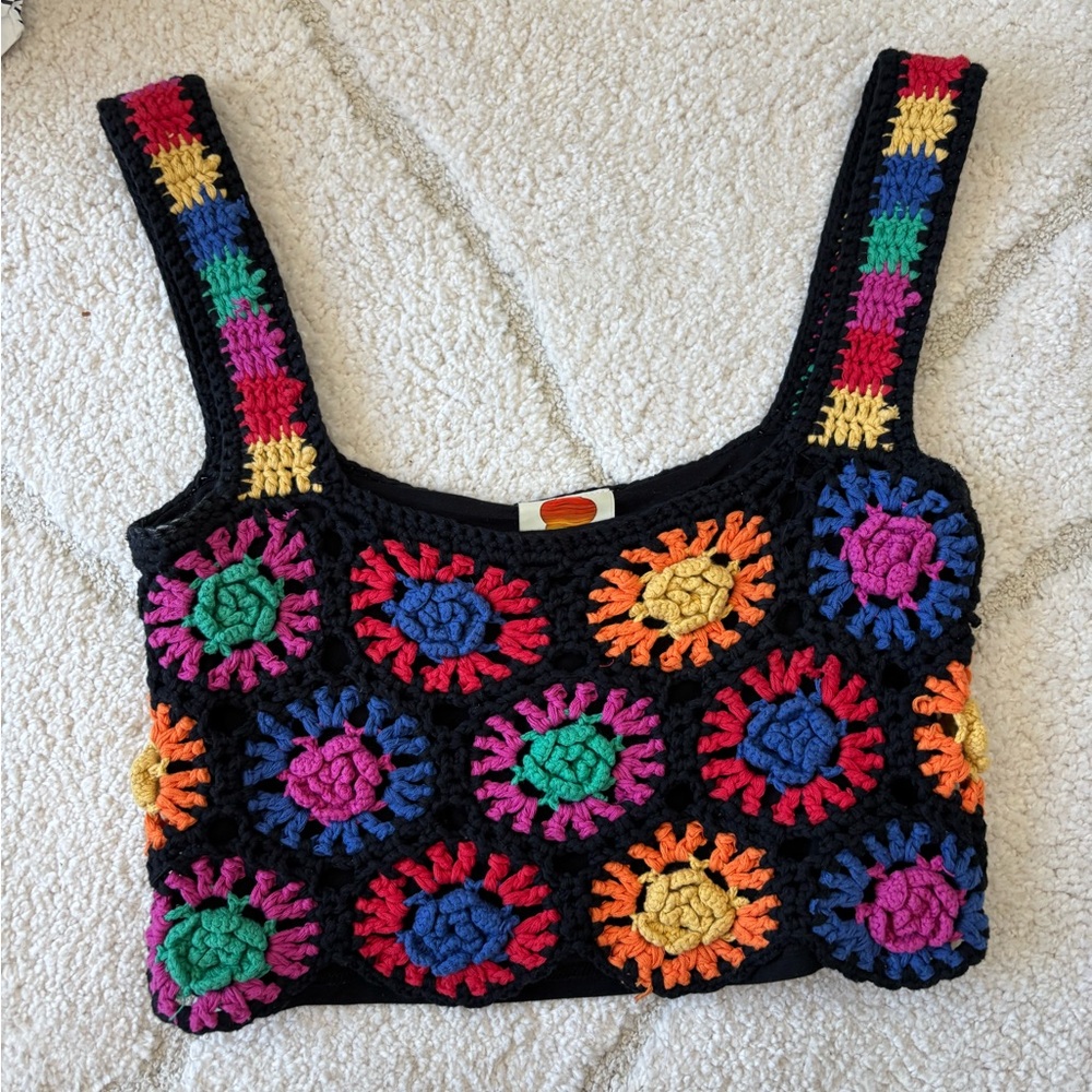 Farm Rio Crochet tank